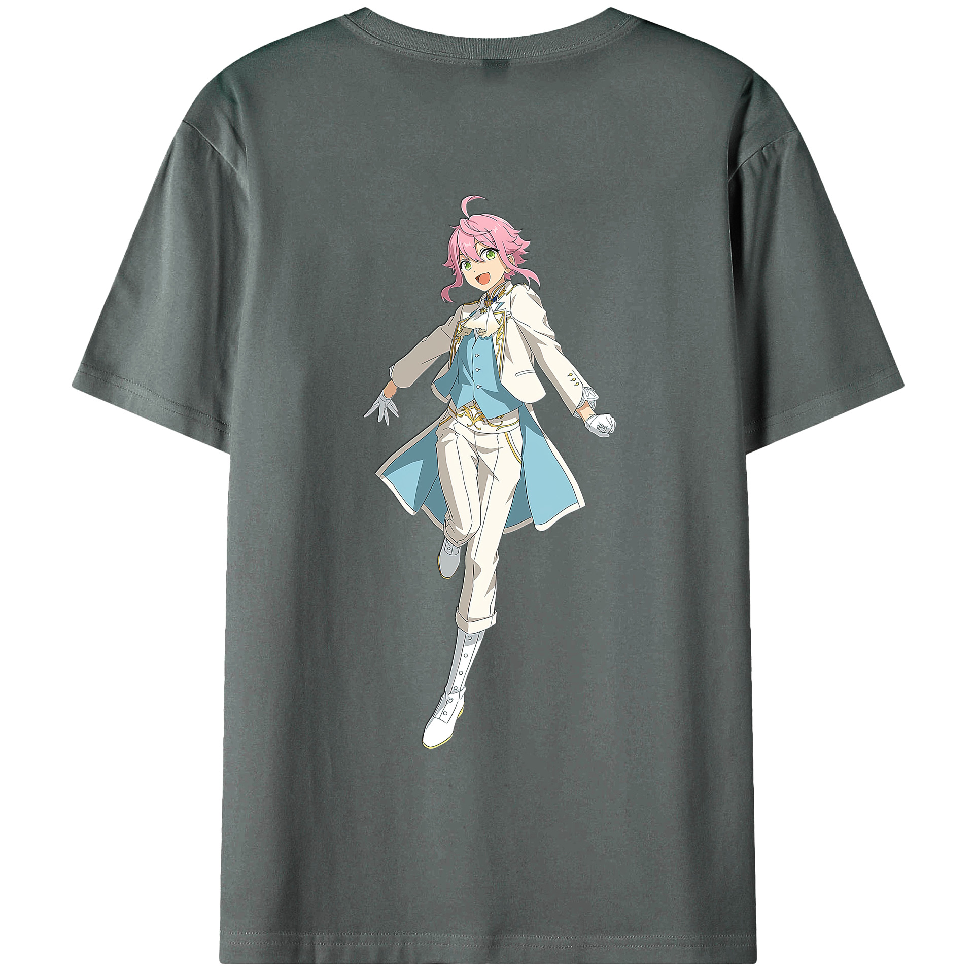 （画像用） あんさんぶるスターズ! Ensemble Stars 綿100％ メンズ半袖Tシャツ（バックプリント） 通気性